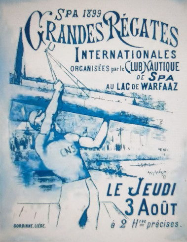 Affiche annonçant les Régates du 3 août 1899 (collection Musée de la Ville d’eaux-Spa)