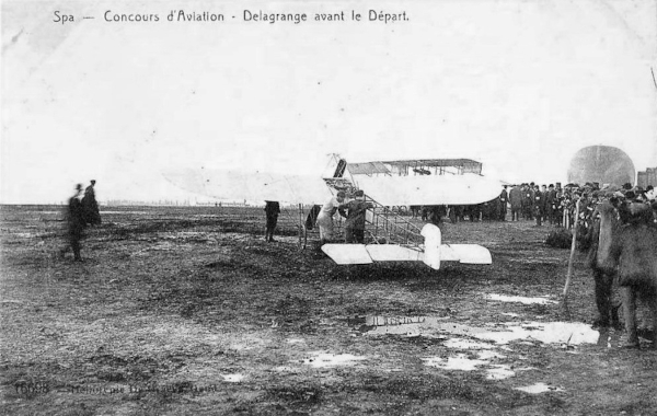 1909 : Meeting d’aviation à Malchamps (carte postale)