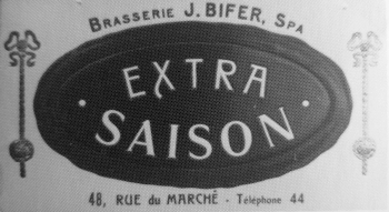 Panneau publicitaire de la brasserie Jean BIFER (Extrait du bulletin n°49 de H.A.S.)