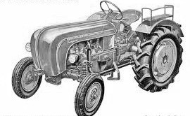 Tracteur agricole des années 1950 (Extrait d’une brochure publicitaire de l’époque)